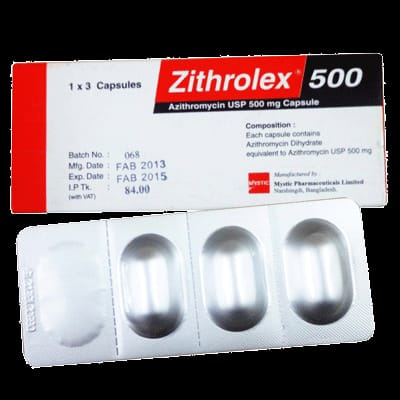 Tablet Zithrolex 500mg (6pcs) (Azithromycin Mystic)